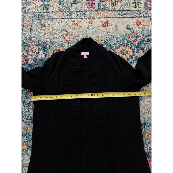 Lilly Pulitzer Women's Black 100% Cashmere Cardigan Sweater Size Medium - Picture 6 of 7